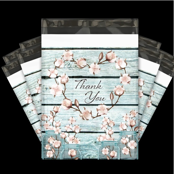 25 10X13 Cotton Thank You Poly Mailers Shipping Envelopes Bags PRICE IS FIRM - Picture 7 of 8